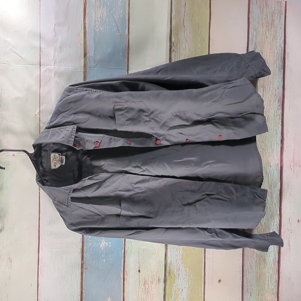 Just Class Button Down Gray Top